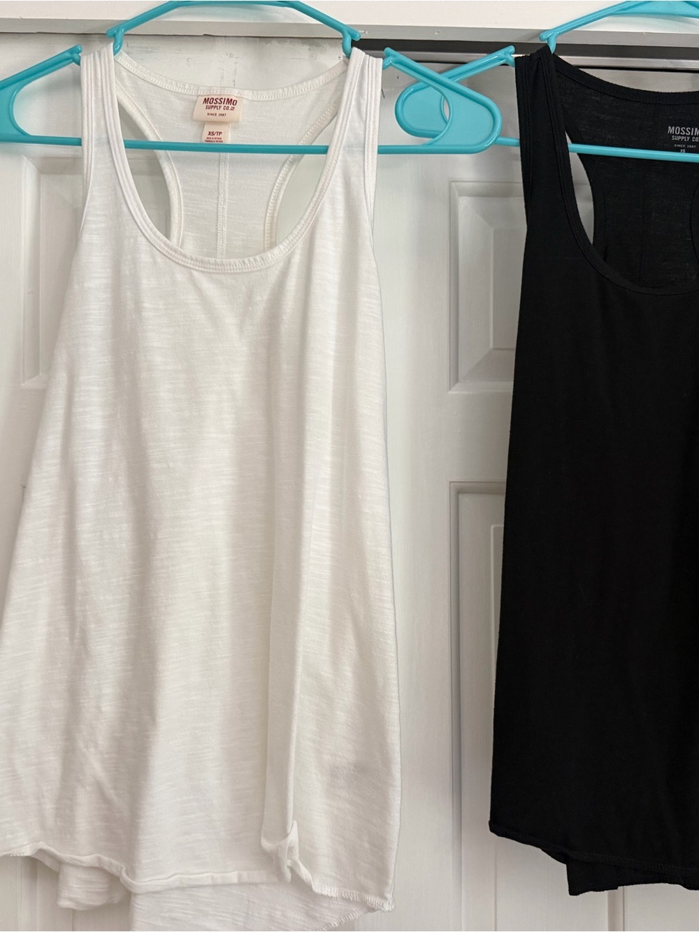Mossimo Supply Co. White Racerback Tank Tops